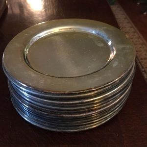 Set of 14 silver plated bread butter plates